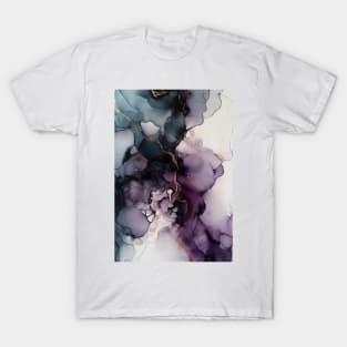 Purple Thunder - Abstract Alcohol Ink Art T-Shirt